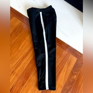 ZARA Pant Women Black Pants with White Stripe on the sides Size S